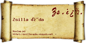 Zsilla Éda névjegykártya